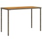 vidaXL Gartentisch mit Akazienholz-Platte Grau 115x54x74cm Poly Rattan vidaXL Gartentisch mit Akazienholz-Platte Grau 115x54x74cm Poly Rattan