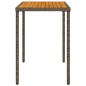 vidaXL Gartentisch mit Akazienholz-Platte Grau 115x54x74cm Poly Rattan vidaXL Gartentisch mit Akazienholz-Platte Grau 115x54x74cm Poly Rattan