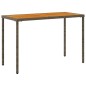 vidaXL Gartentisch mit Akazienholz-Platte Grau 115x54x74cm Poly Rattan vidaXL Gartentisch mit Akazienholz-Platte Grau 115x54x74cm Poly Rattan