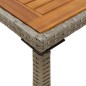 vidaXL Gartentisch mit Akazienholz-Platte Grau 115x54x74cm Poly Rattan vidaXL Gartentisch mit Akazienholz-Platte Grau 115x54x74cm Poly Rattan