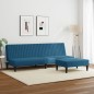 vidaXL 2-tlg. Sofagarnitur Blau Samt vidaXL 2-tlg. Sofagarnitur Blau Samt