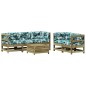 vidaXL 6-tlg. Garten-Lounge-Set mit Kissen Imprägniertes Kiefernholz vidaXL 6-tlg. Garten-Lounge-Set mit Kissen Imprägniertes Kiefernholz