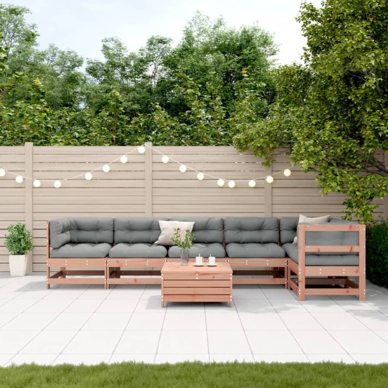 vidaXL 7-tlg. Garten-Lounge-Set mit Kissen Massivholz Douglasie vidaXL 7-tlg. Garten-Lounge-Set mit Kissen Massivholz Douglasie