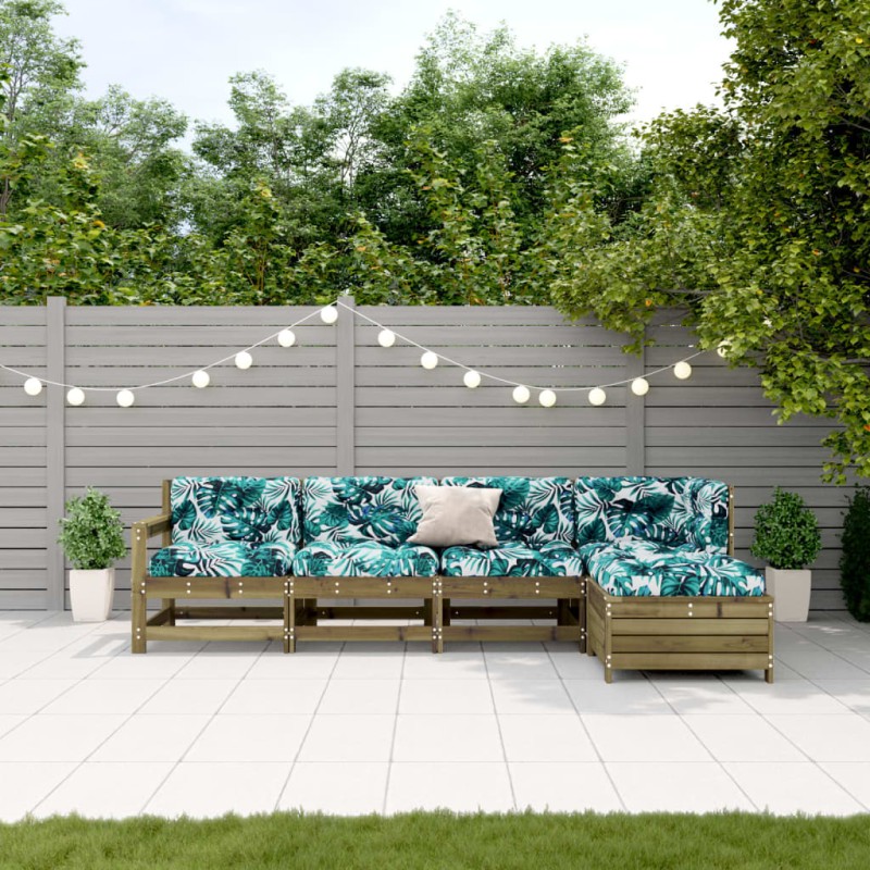 vidaXL 5-tlg. Garten-Lounge-Set mit Kissen Imprägniertes Kiefernholz vidaXL 5-tlg. Garten-Lounge-Set mit Kissen Imprägniertes Kiefernholz