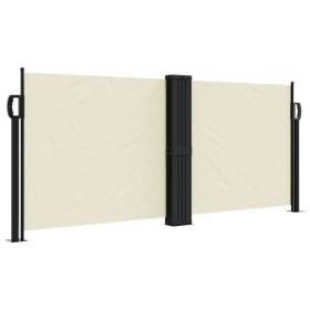 vidaXL Seitenmarkise Ausziehbar Creme 100x1000 cm