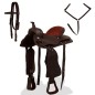 vidaXL Western-Sattel, Halfter & Brustblatt Echtleder 15" Braun vidaXL Western-Sattel, Halfter & Brustblatt Echtleder 15" Braun