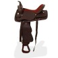 vidaXL Western-Sattel, Halfter & Brustblatt Echtleder 15" Braun vidaXL Western-Sattel, Halfter & Brustblatt Echtleder 15" Braun