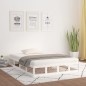 vidaXL Massivholzbett Weiß 135x190 cm vidaXL Massivholzbett Weiß 135x190 cm