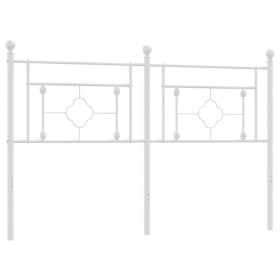 vidaXL Kopfteil Metall Weiß 160 cm