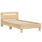 vidaXL Bettgestell mit Kopfteil Sonoma-Eiche 100x200 cm Holzwerkstoff vidaXL Bettgestell mit Kopfteil Sonoma-Eiche 100x200 cm Holzwerkstoff