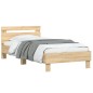 vidaXL Bettgestell mit Kopfteil Sonoma-Eiche 100x200 cm Holzwerkstoff vidaXL Bettgestell mit Kopfteil Sonoma-Eiche 100x200 cm Holzwerkstoff