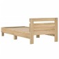 vidaXL Bettgestell mit Kopfteil Sonoma-Eiche 100x200 cm Holzwerkstoff vidaXL Bettgestell mit Kopfteil Sonoma-Eiche 100x200 cm Holzwerkstoff