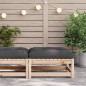 vidaXL Gartenhocker mit Kissen Massivholz Kiefer vidaXL Gartenhocker mit Kissen Massivholz Kiefer