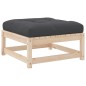 vidaXL Gartenhocker mit Kissen Massivholz Kiefer vidaXL Gartenhocker mit Kissen Massivholz Kiefer
