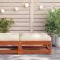 vidaXL Gartenhocker mit Kissen Wachsbraun Massivholz Kiefer vidaXL Gartenhocker mit Kissen Wachsbraun Massivholz Kiefer