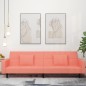 vidaXL Schlafsofa 2-Sitzer mit 2 Kissen Rosa Samt vidaXL Schlafsofa 2-Sitzer mit 2 Kissen Rosa Samt