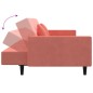 vidaXL Schlafsofa 2-Sitzer mit 2 Kissen Rosa Samt vidaXL Schlafsofa 2-Sitzer mit 2 Kissen Rosa Samt