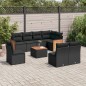 vidaXL 9-tlg. Garten-Sofagarnitur mit Kissen Schwarz Poly Rattan vidaXL 9-tlg. Garten-Sofagarnitur mit Kissen Schwarz Poly Rattan