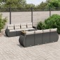 vidaXL 9-tlg. Garten-Sofagarnitur mit Kissen Schwarz Poly Rattan vidaXL 9-tlg. Garten-Sofagarnitur mit Kissen Schwarz Poly Rattan