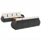 vidaXL 9-tlg. Garten-Sofagarnitur mit Kissen Schwarz Poly Rattan vidaXL 9-tlg. Garten-Sofagarnitur mit Kissen Schwarz Poly Rattan