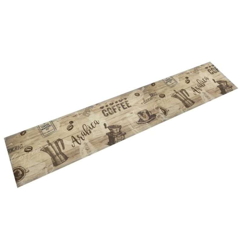 vidaXL Küchenteppich Waschbar Kaffee Braun 60x300 cm Samt vidaXL Küchenteppich Waschbar Kaffee Braun 60x300 cm Samt