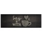 vidaXL Küchenteppich Waschbar Tasse Schwarz 60x180 cm Samt vidaXL Küchenteppich Waschbar Tasse Schwarz 60x180 cm Samt