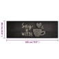 vidaXL Küchenteppich Waschbar Tasse Schwarz 60x180 cm Samt vidaXL Küchenteppich Waschbar Tasse Schwarz 60x180 cm Samt