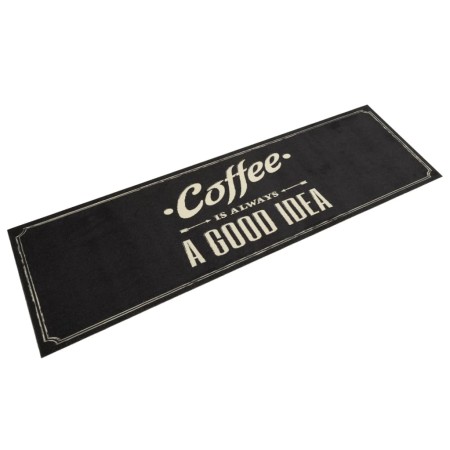 vidaXL Küchenteppich Waschbar Kaffee 45x150 cm Samt