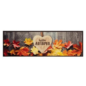 vidaXL Küchenteppich Waschbar Herbst 60x180 cm Samt