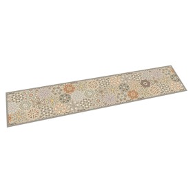 vidaXL Küchenteppich Waschbar Hexagon Pastell 60x300 cm Samt