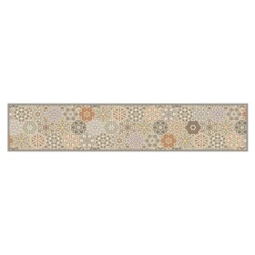 vidaXL Küchenteppich Waschbar Hexagon Pastell 60x300 cm Samt