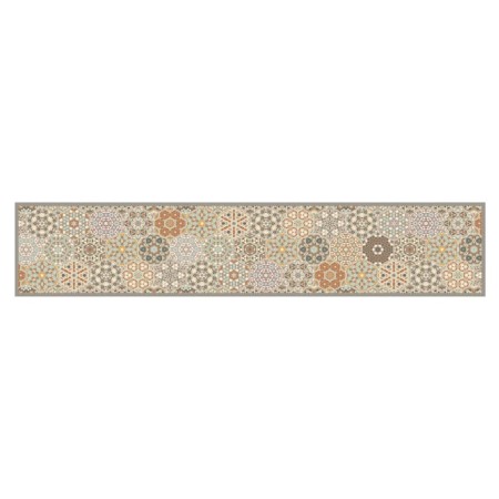 vidaXL Küchenteppich Waschbar Hexagon Pastell 60x300 cm Samt