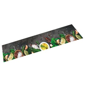vidaXL Küchenteppich Waschbar Gewürze 60x300 cm Samt
