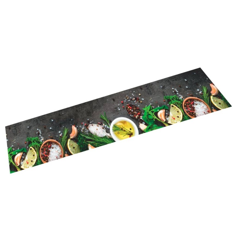 vidaXL Küchenteppich Waschbar Gewürze 60x300 cm Samt vidaXL Küchenteppich Waschbar Gewürze 60x300 cm Samt