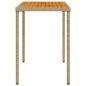 vidaXL Gartentisch mit Akazienholz-Platte 115x54x74 cm Poly Rattan vidaXL Gartentisch mit Akazienholz-Platte 115x54x74 cm Poly Rattan
