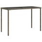 vidaXL Gartentisch mit Glasplatte Grau 115x54x74 cm Poly Rattan vidaXL Gartentisch mit Glasplatte Grau 115x54x74 cm Poly Rattan