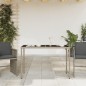 vidaXL Gartentisch mit Glasplatte Grau 115x54x74 cm Poly Rattan vidaXL Gartentisch mit Glasplatte Grau 115x54x74 cm Poly Rattan