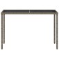 vidaXL Gartentisch mit Glasplatte Grau 115x54x74 cm Poly Rattan vidaXL Gartentisch mit Glasplatte Grau 115x54x74 cm Poly Rattan