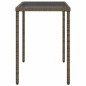 vidaXL Gartentisch mit Glasplatte Grau 115x54x74 cm Poly Rattan vidaXL Gartentisch mit Glasplatte Grau 115x54x74 cm Poly Rattan
