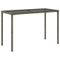 vidaXL Gartentisch mit Glasplatte Grau 115x54x74 cm Poly Rattan vidaXL Gartentisch mit Glasplatte Grau 115x54x74 cm Poly Rattan
