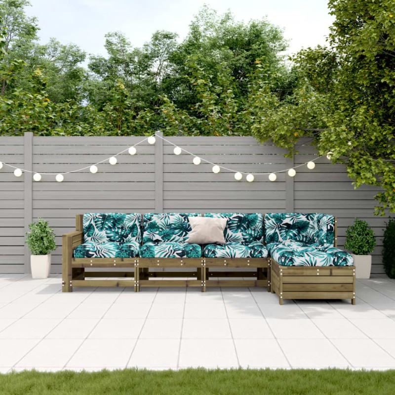 vidaXL 5-tlg. Garten-Lounge-Set mit Kissen Imprägniertes Kiefernholz vidaXL 5-tlg. Garten-Lounge-Set mit Kissen Imprägniertes Kiefernholz