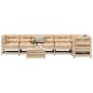 vidaXL 7-tlg. Garten-Lounge-Set mit Kissen Massivholz Kiefer vidaXL 7-tlg. Garten-Lounge-Set mit Kissen Massivholz Kiefer