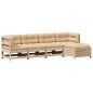 vidaXL 5-tlg. Garten-Lounge-Set mit Kissen Massivholz Kiefer vidaXL 5-tlg. Garten-Lounge-Set mit Kissen Massivholz Kiefer