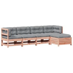 vidaXL 5-tlg. Garten-Lounge-Set mit Kissen Massivholz Douglasie