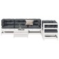 vidaXL 6-tlg. Garten-Lounge-Set mit Kissen Weiß Massivholz Kiefer vidaXL 6-tlg. Garten-Lounge-Set mit Kissen Weiß Massivholz Kiefer