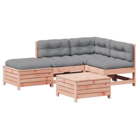 vidaXL 5-tlg. Garten-Lounge-Set mit Kissen Massivholz Douglasie