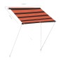 vidaXL Einziehbare Markise 150×150 cm Orange und Braun vidaXL Einziehbare Markise 150×150 cm Orange und Braun
