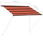 vidaXL Einziehbare Markise 150×150 cm Orange und Braun vidaXL Einziehbare Markise 150×150 cm Orange und Braun