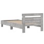 vidaXL Bettgestell mit Kopfteil Betongrau 100x200 cm Holzwerkstoff vidaXL Bettgestell mit Kopfteil Betongrau 100x200 cm Holzwerkstoff