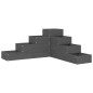 vidaXL Pflanzentreppe mit 4 Stufen 80,5x79x36cm Grau Massivholz Kiefer vidaXL Pflanzentreppe mit 4 Stufen 80,5x79x36cm Grau Massivholz Kiefer